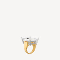 Frame Oval Ring - Silver & Gold