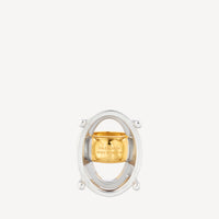 Frame Oval Ring - Silver & Gold