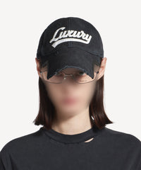 Luxury Script Cap - Faded Black