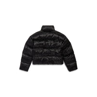 Messy Cropped Puffer - Black