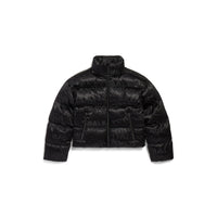 Messy Cropped Puffer - Black