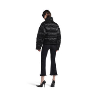 Messy Cropped Puffer - Black