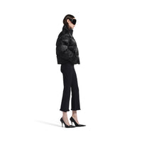 Messy Cropped Puffer - Black