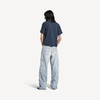 Luxury Script T-Shirt - Washed Navy & White