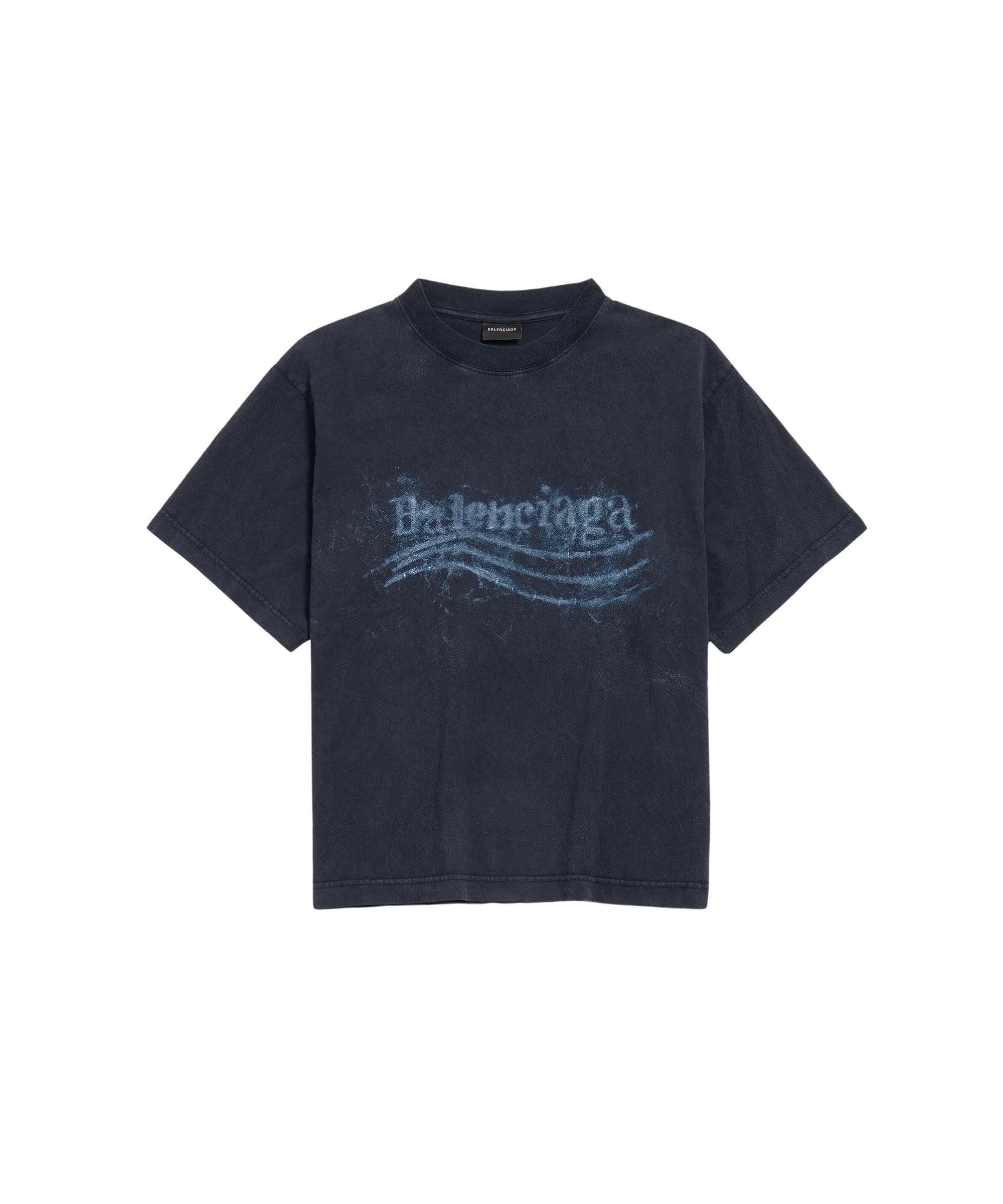 Washed Crayon Political T-Shirt - Washed Black