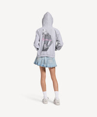 Balenciaga Music x Britney Spears Series Zip-Up Hoodie - Light Heather Grey
