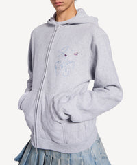 Balenciaga Music x Britney Spears Series Zip-Up Hoodie - Light Heather Grey