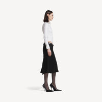 Godet Midi Skirt - Black