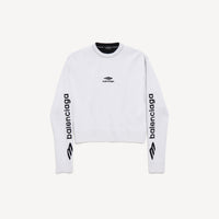 3B Sports Icon Cropped Crewneck - White & Black