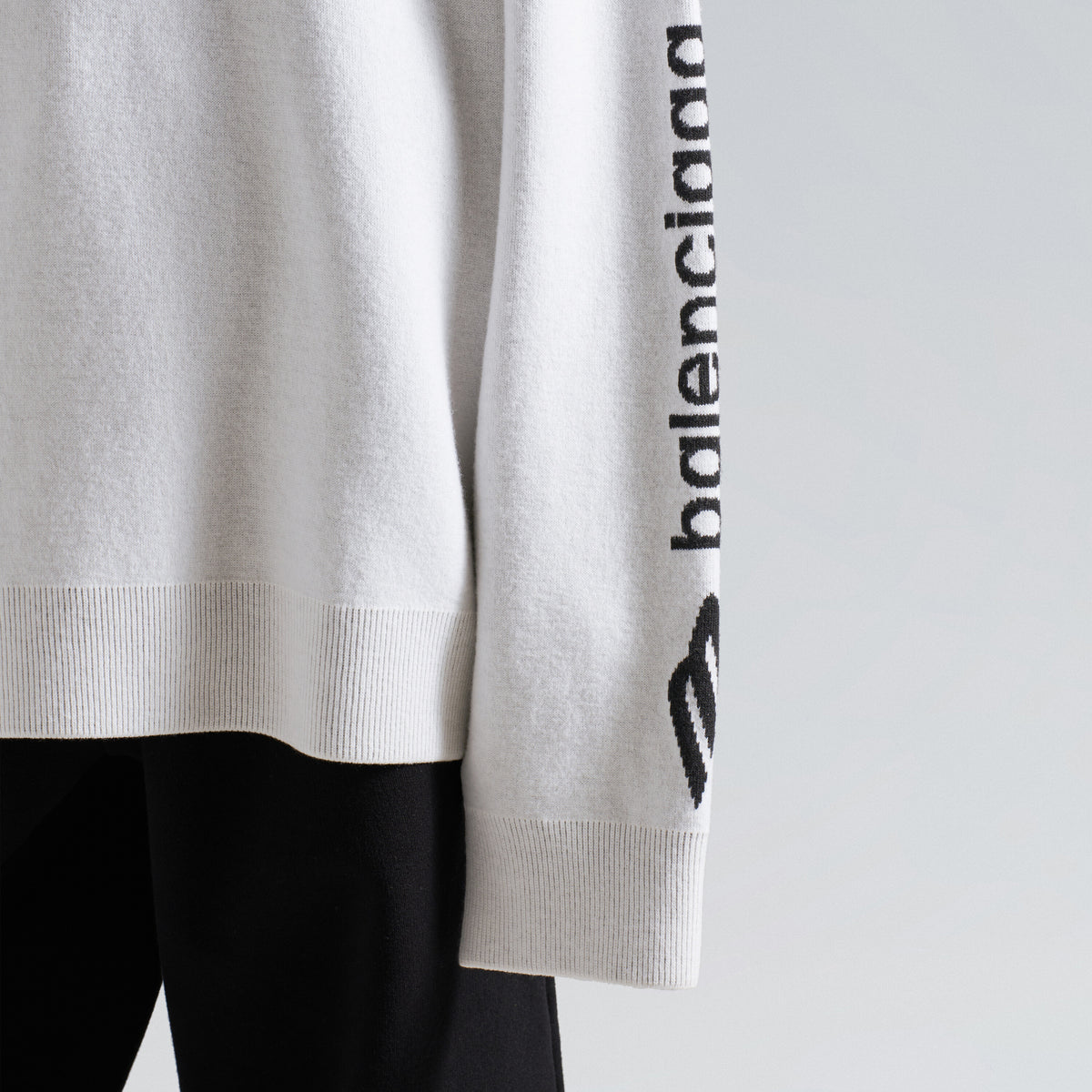 3B Sports Icon Ski Crewneck - White & Black
