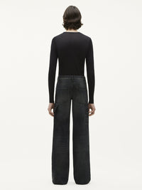 Baggy black denim Pant - Grey