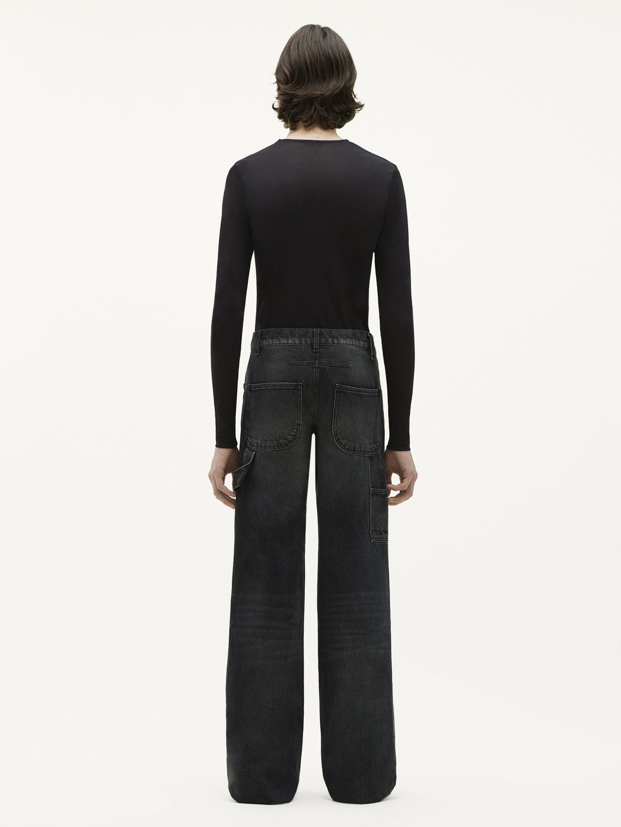 Baggy black denim Pant - Grey