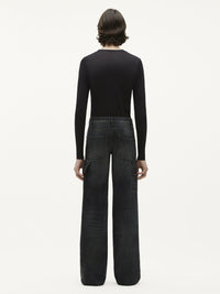 Baggy black denim Pant - Stonewashed Grey