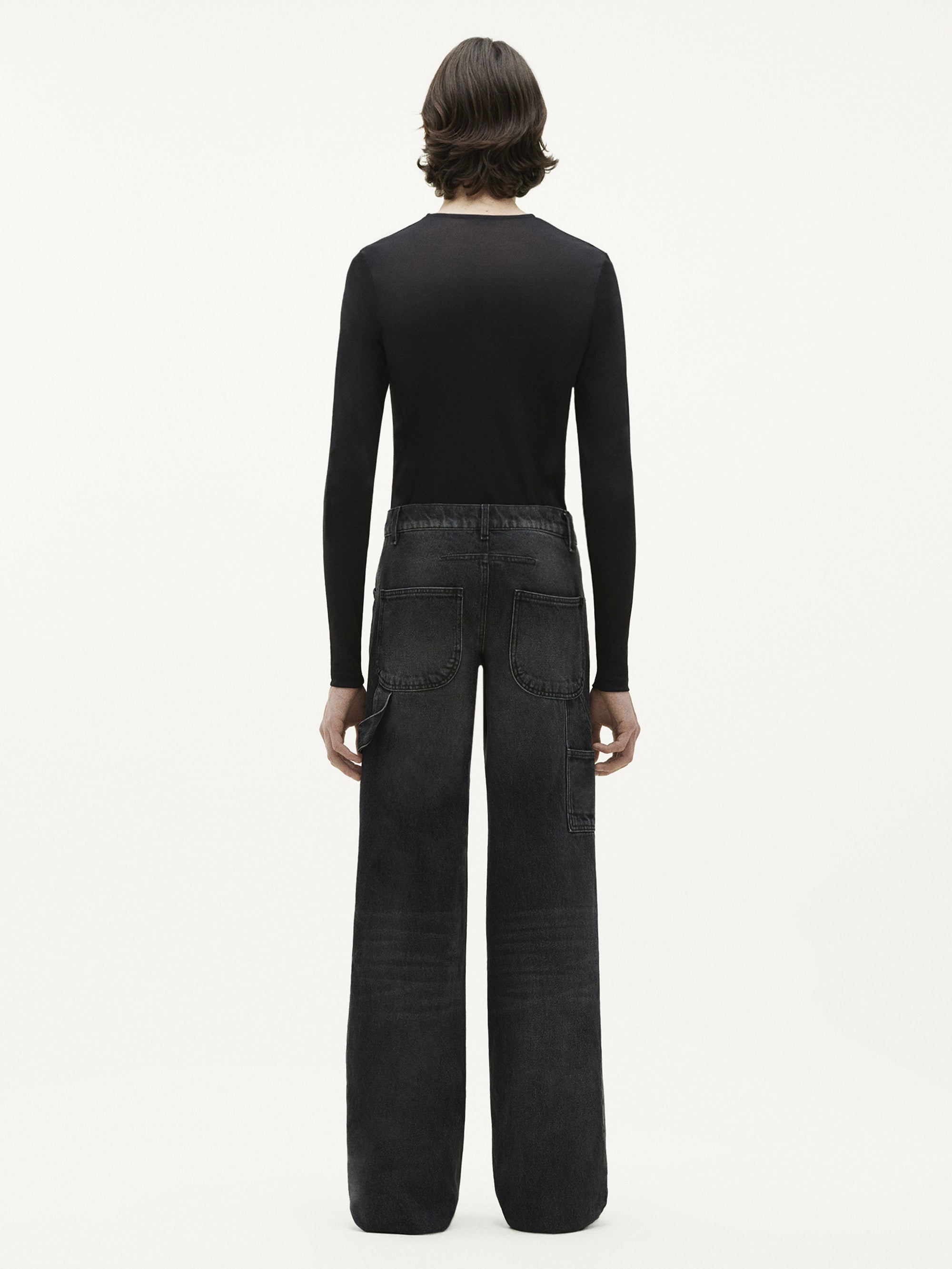 Baggy black denim Pant - Stonewashed Grey
