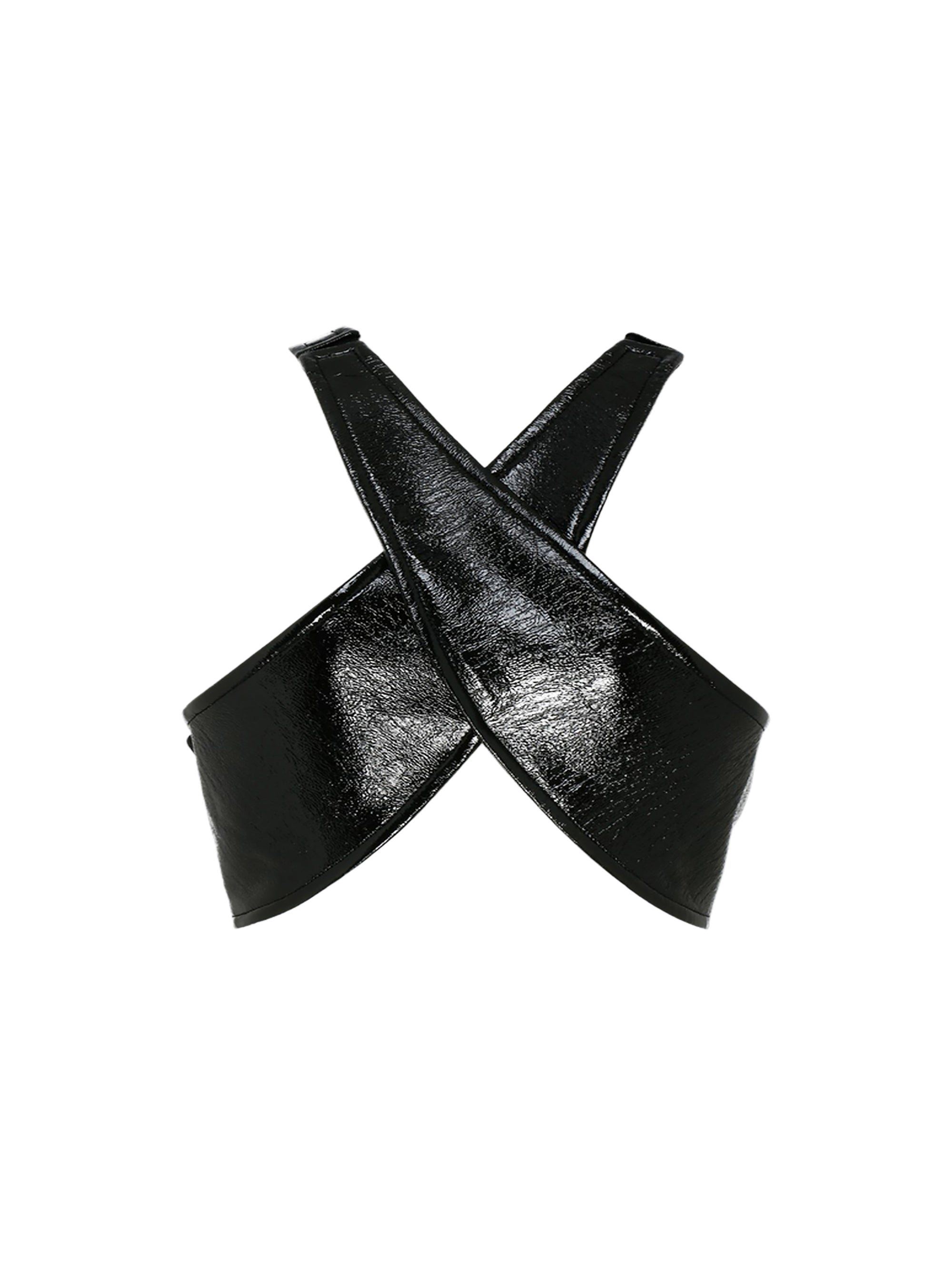 Ribbed knit crop Top - Black