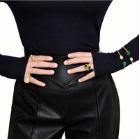 Serpent Bohème yellow gold & malachite Ring - Yellow