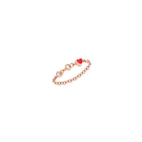 Love message soft rose gold & red enamel Ring - Rose Gold & Red