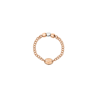 Mini granelli soft ring in 9K rose gold with granelli in 9K rose gold and 925 silver - Rose Gold & Silver