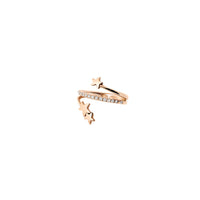 Spiral rose gold & diamonds Ring - Rose Gold