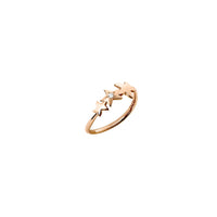Star rose gold & white diamond Ring - Rose Gold