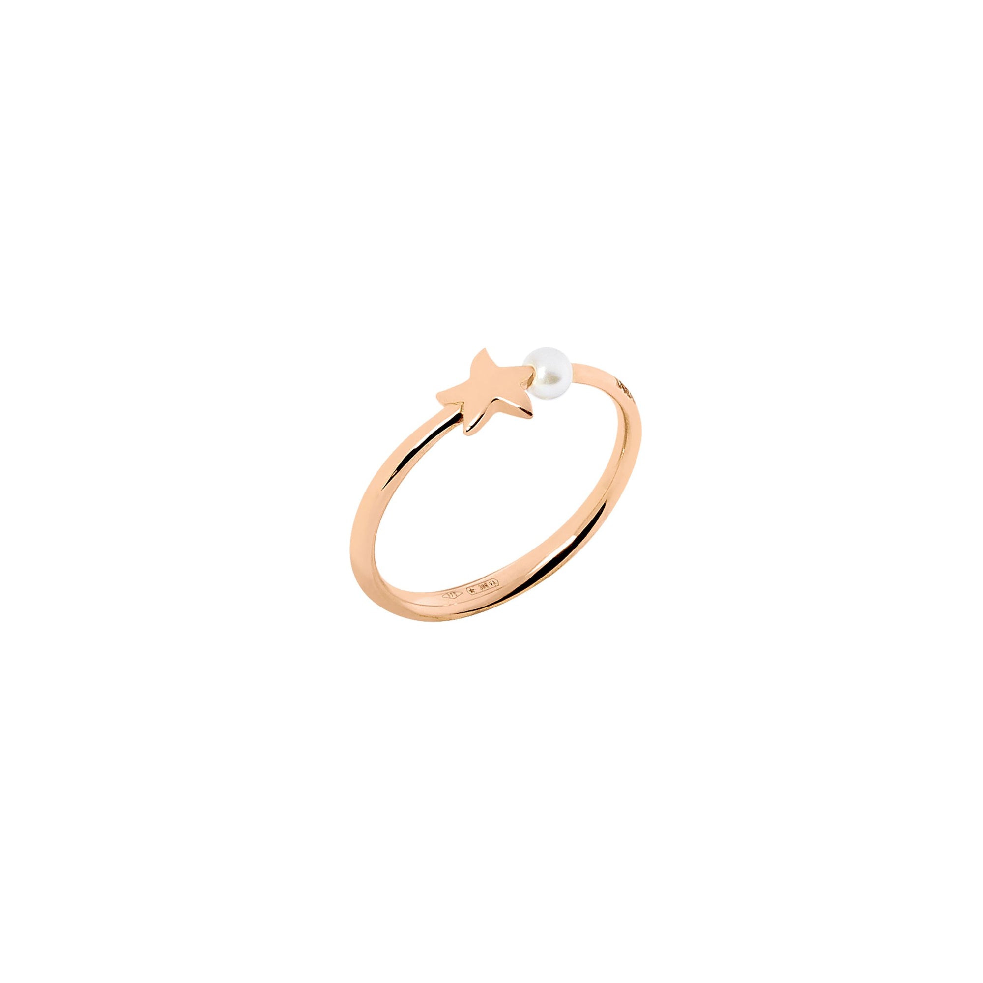 Stellina rose gold & crystal beads Ring - Rose Gold