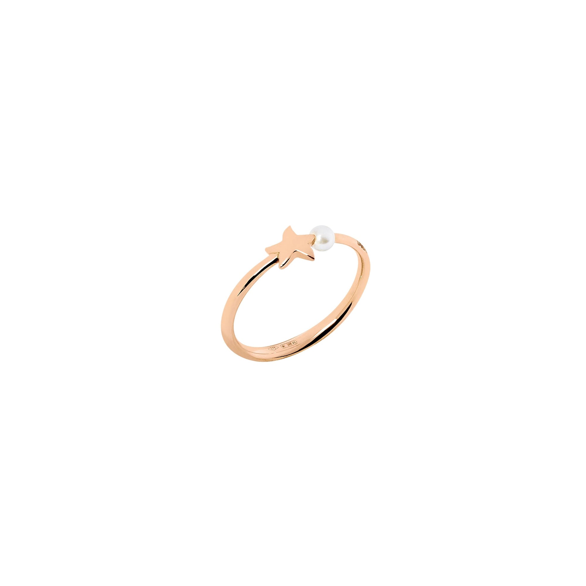 Stellina ring in 9K rose gold with 1 crystal bead - Rose Gold