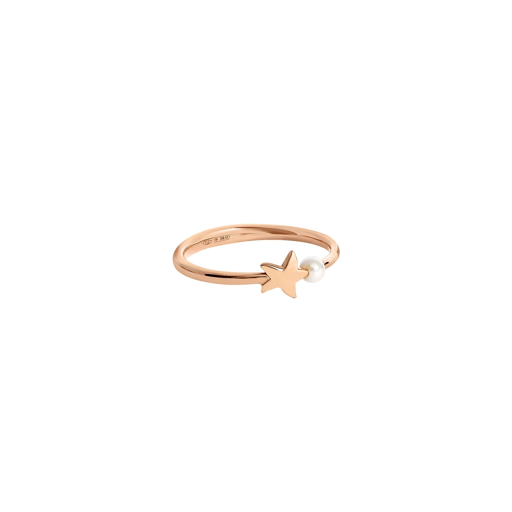 Stellina rose gold & crystal beads Ring - Rose Gold