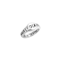 Sterling silver 'voglio sempre qualcosa di più te.loscrivoio Ring - Silver