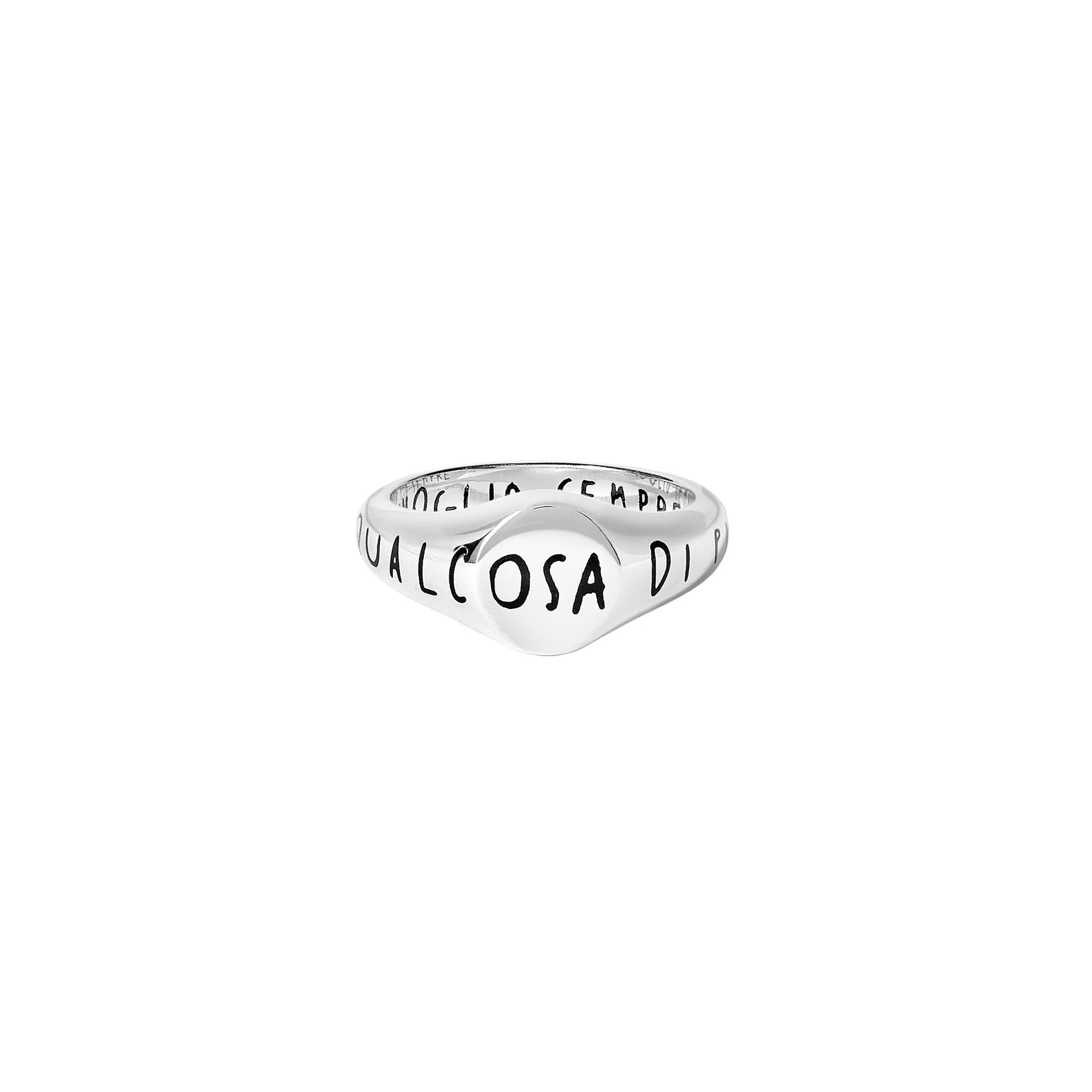 Sterling silver 'voglio sempre qualcosa di più te.loscrivoio Ring - Silver