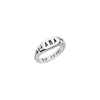 Sterling silver 'promesso' teloscrivoio ring - Silver