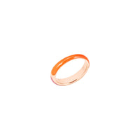 Rondelle ring in 18K rose gold plated silver and orange and pink enamel - Silver