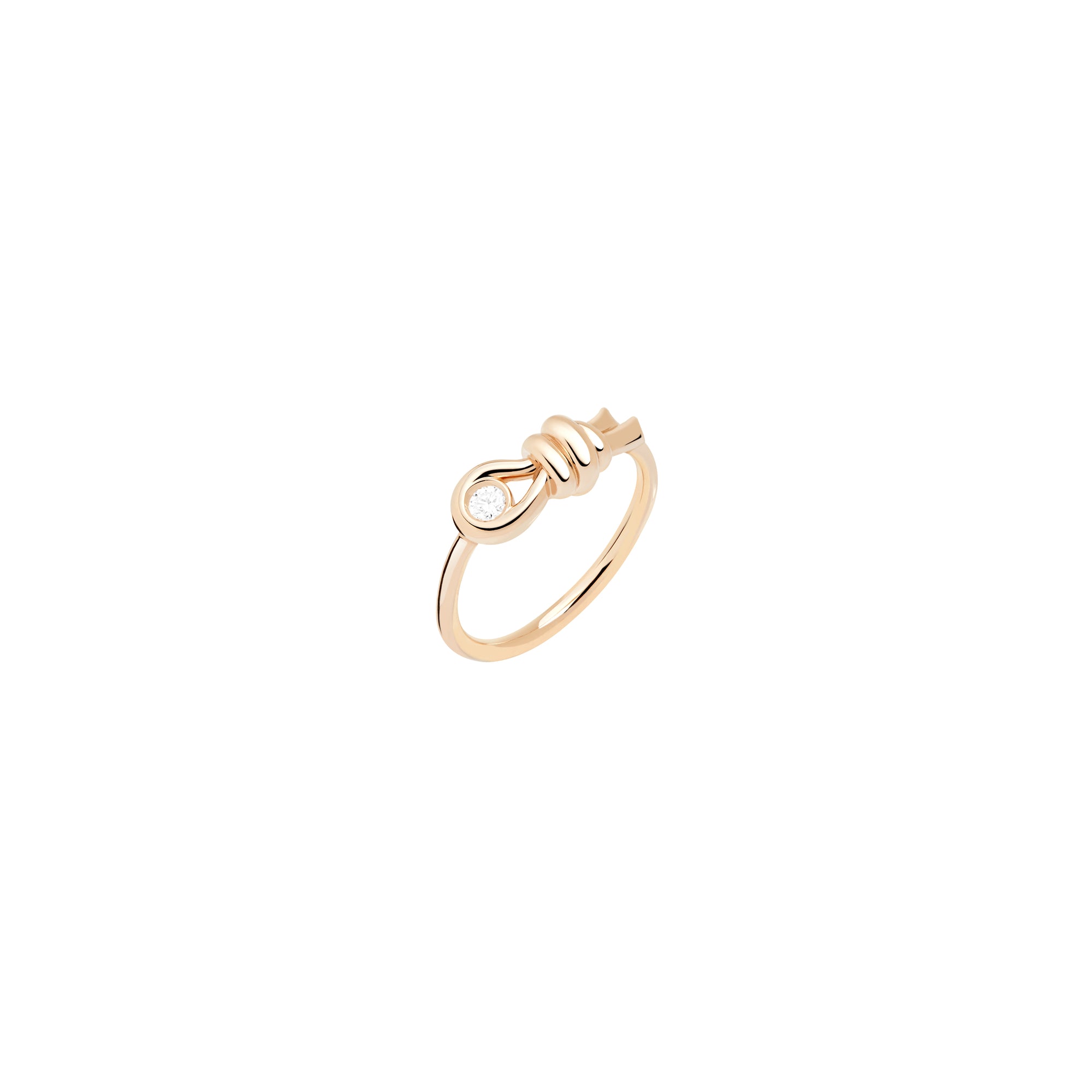 Nodo rose gold & diamond Ring - Rose Gold