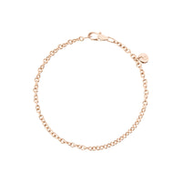 Essentials bracelet in 9K rose gold with plaquette in 9K rose gold - Rose Gold