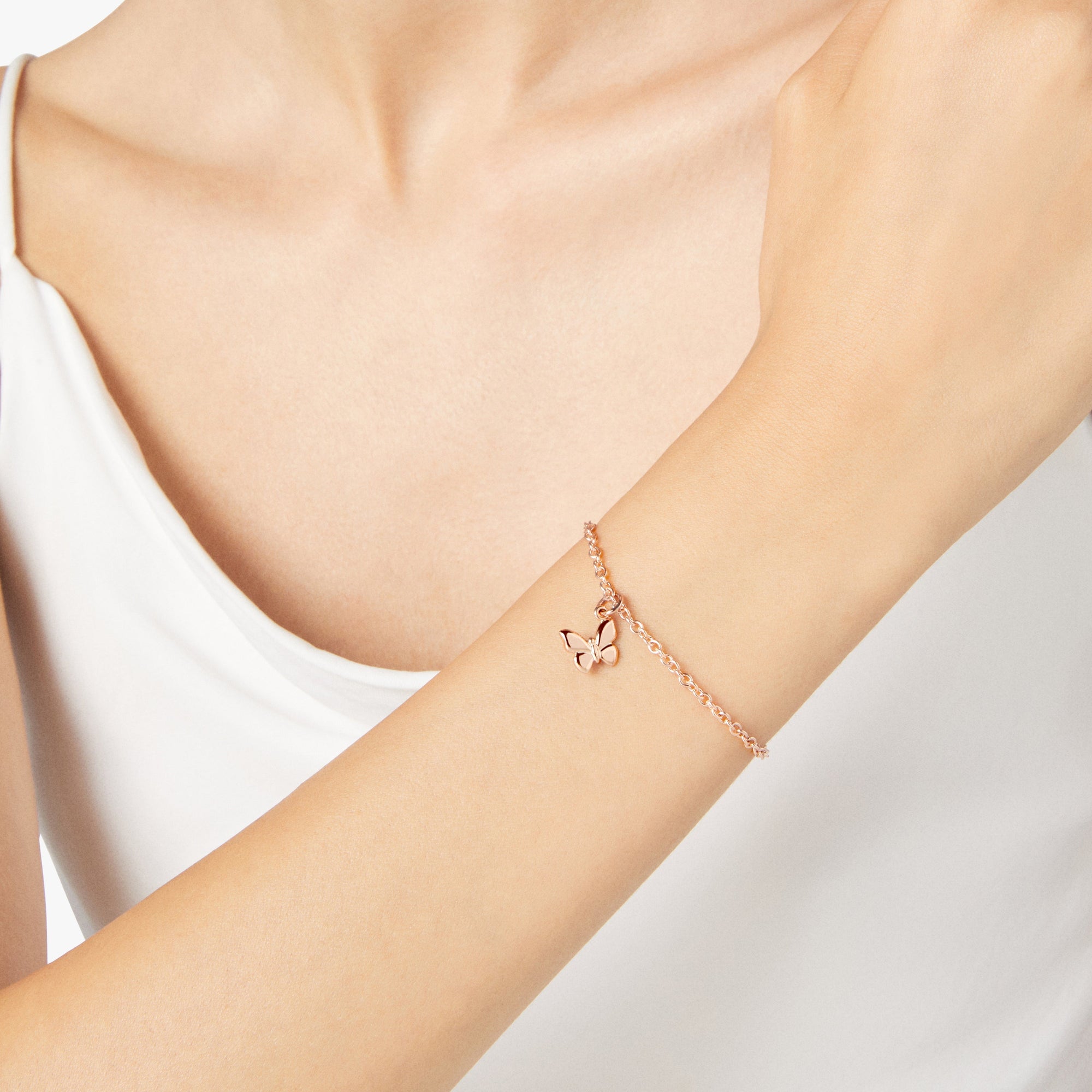 Essentials bracelet in 9K rose gold with plaquette in 9K rose gold - Rose Gold