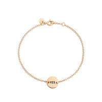 Tag Yes No Bracelet in 9K rose gold - Rose Gold