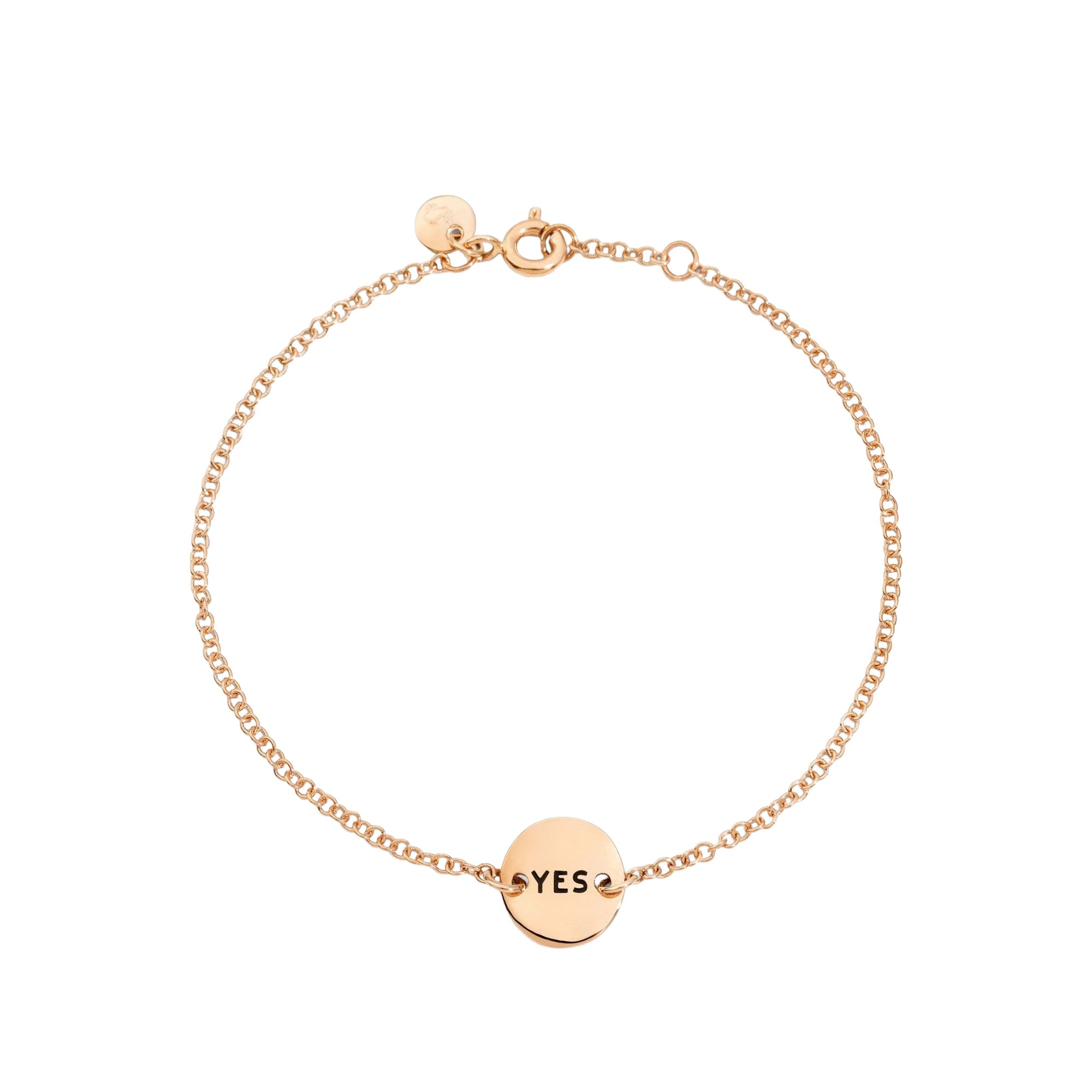 Tag Yes No Bracelet in 9K rose gold - Rose Gold
