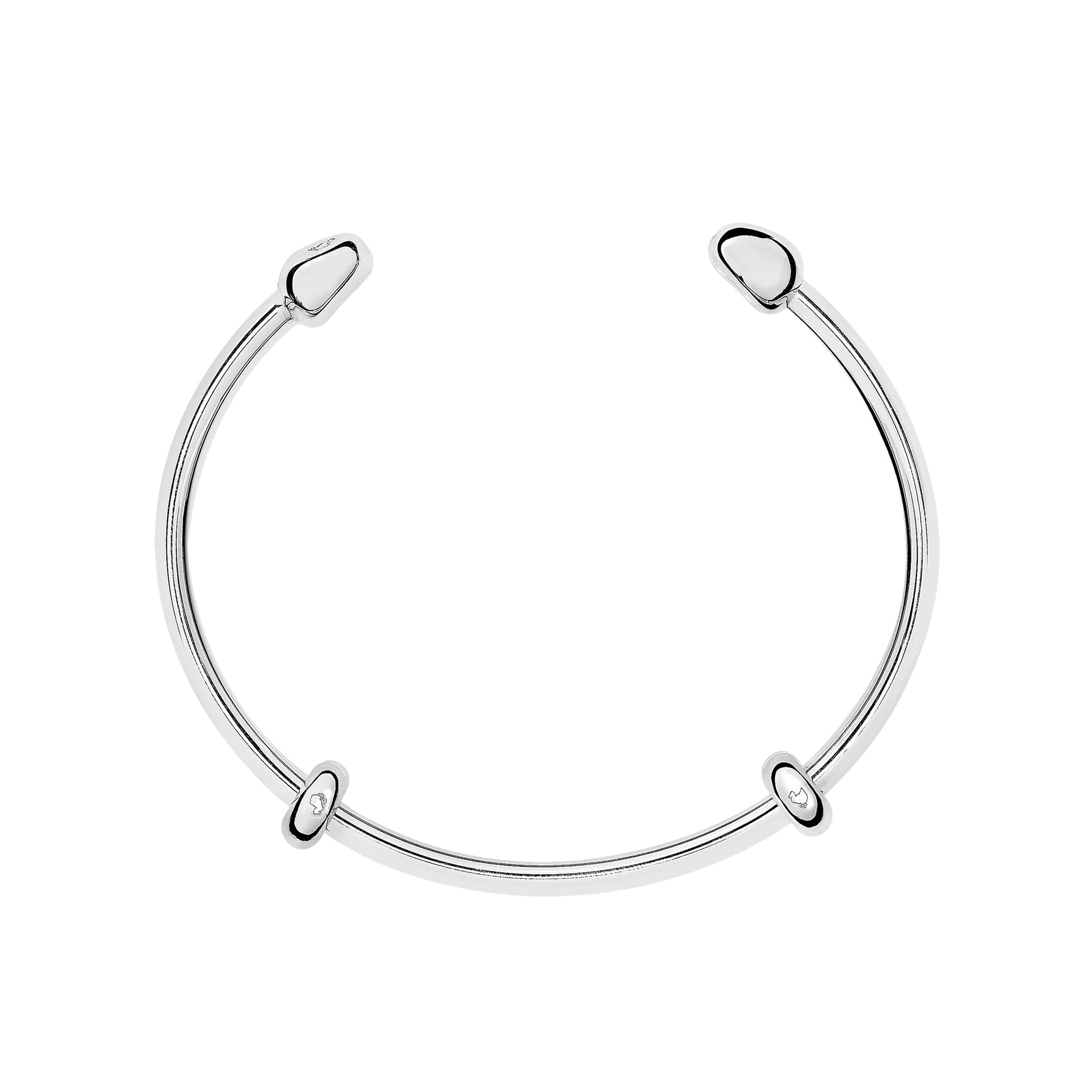 Pepita cuff in sterling silver 2 Stoppers in sterling silver included - Silver
