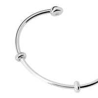 Pepita cuff in sterling silver 2 Stoppers in sterling silver included - Silver