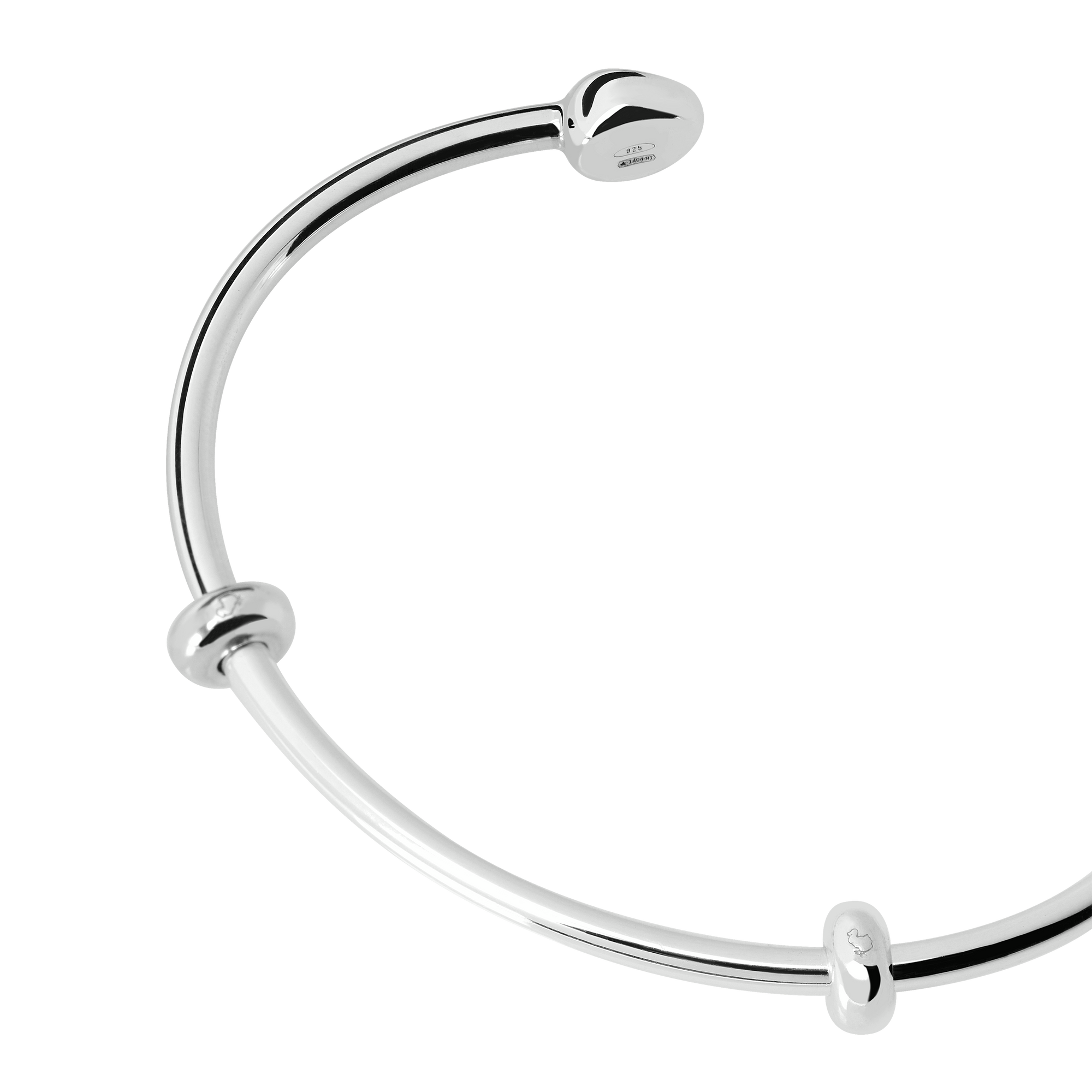 Pepita cuff in sterling silver 2 Stoppers in sterling silver included - Silver
