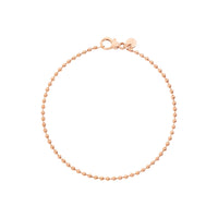 Bollicine bracelet in 9K rose gold with plaquette in 9K rose gold - Rose Gold