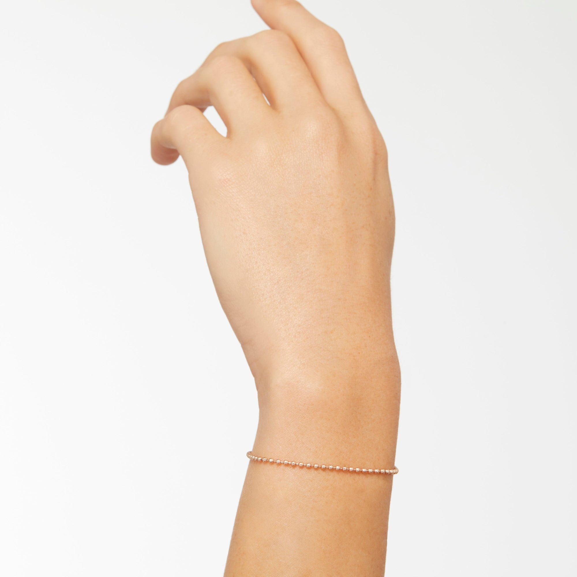 Bollicine bracelet in 9K rose gold with plaquette in 9K rose gold - Rose Gold
