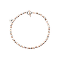 Mini Granelli sterling silver & rose gold Bracelet - Rose Gold & Silver