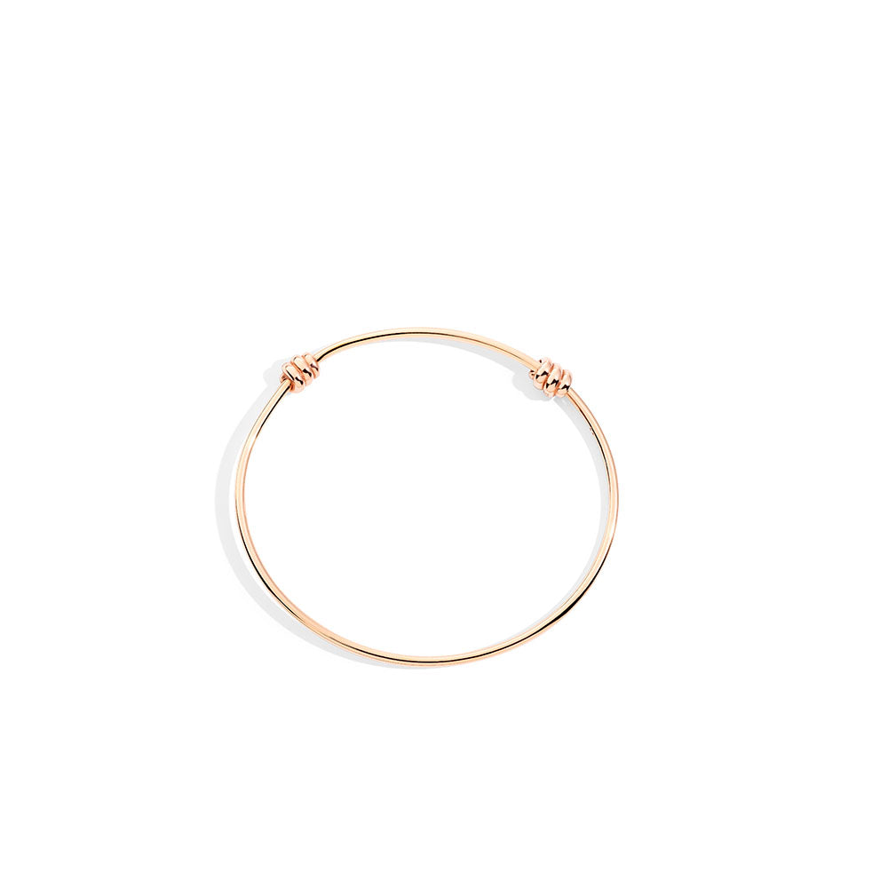 Nodo bangle in 9K rose gold with bayonet clasp - Rose Gold