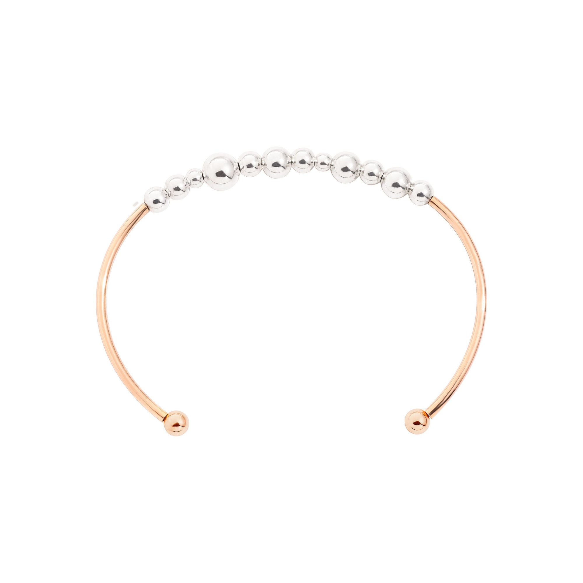 Bollicine cuff rose gold & silver Cuff bracelet - Rose Gold & Silver