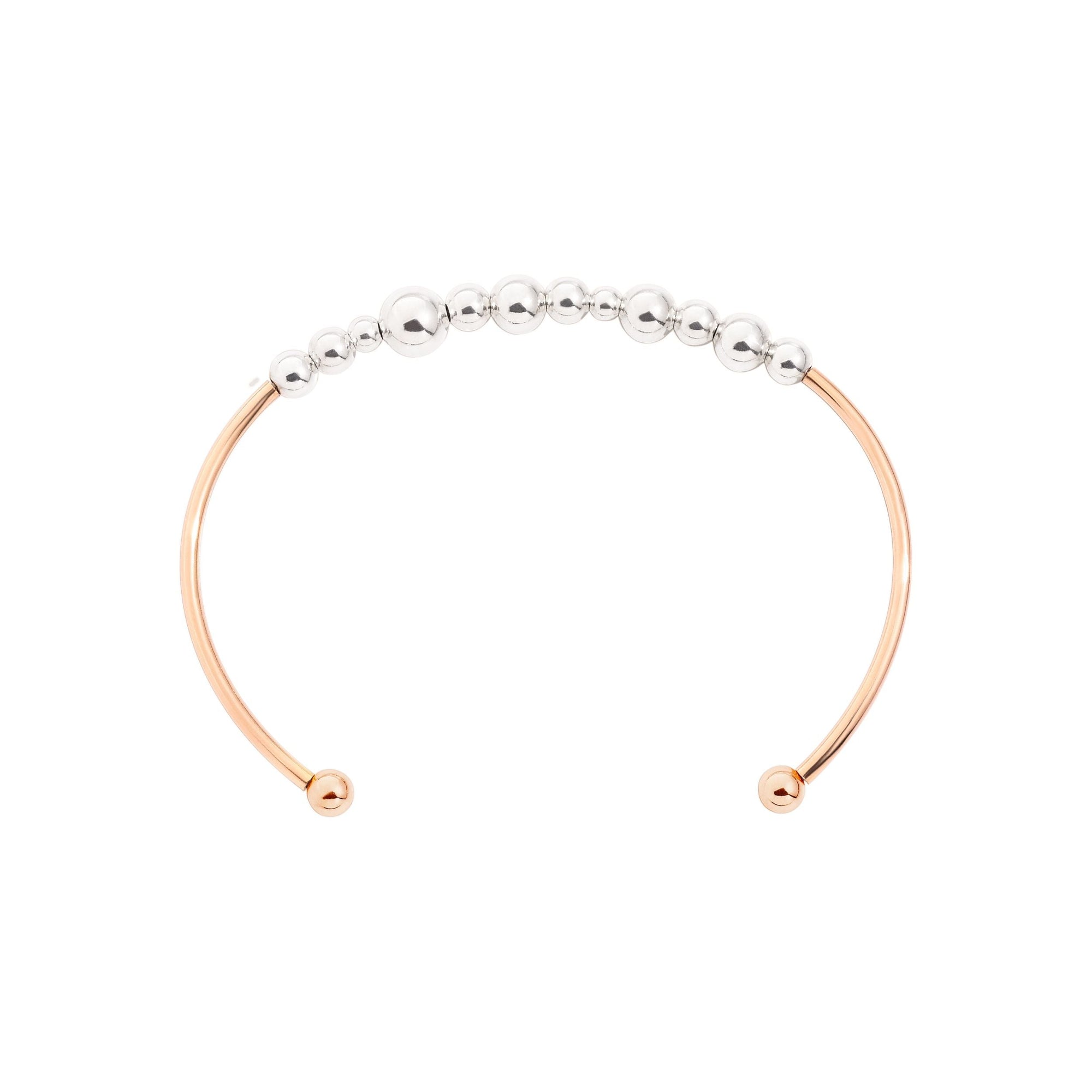Bollicine cuff rose gold & silver Cuff bracelet - Rose Gold & Silver