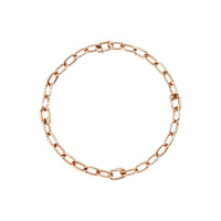 Essentials yellow gold plated rose gold Bracelet - Silver