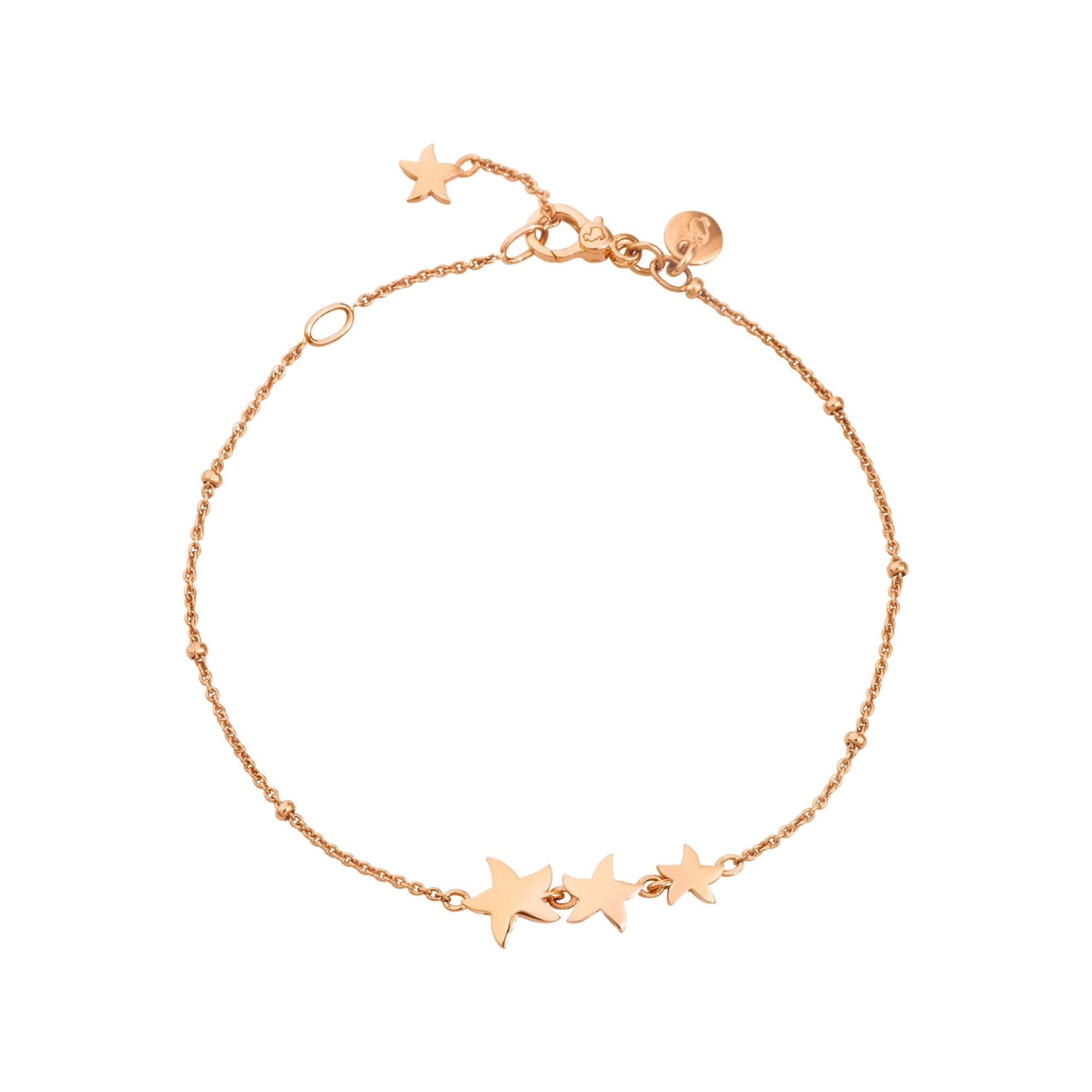 Bracelet in 9K rose gold with 3 stars - Rose Gold