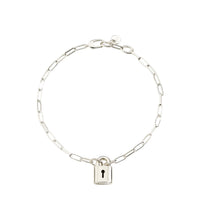 Lock silver Bracelet - Silver