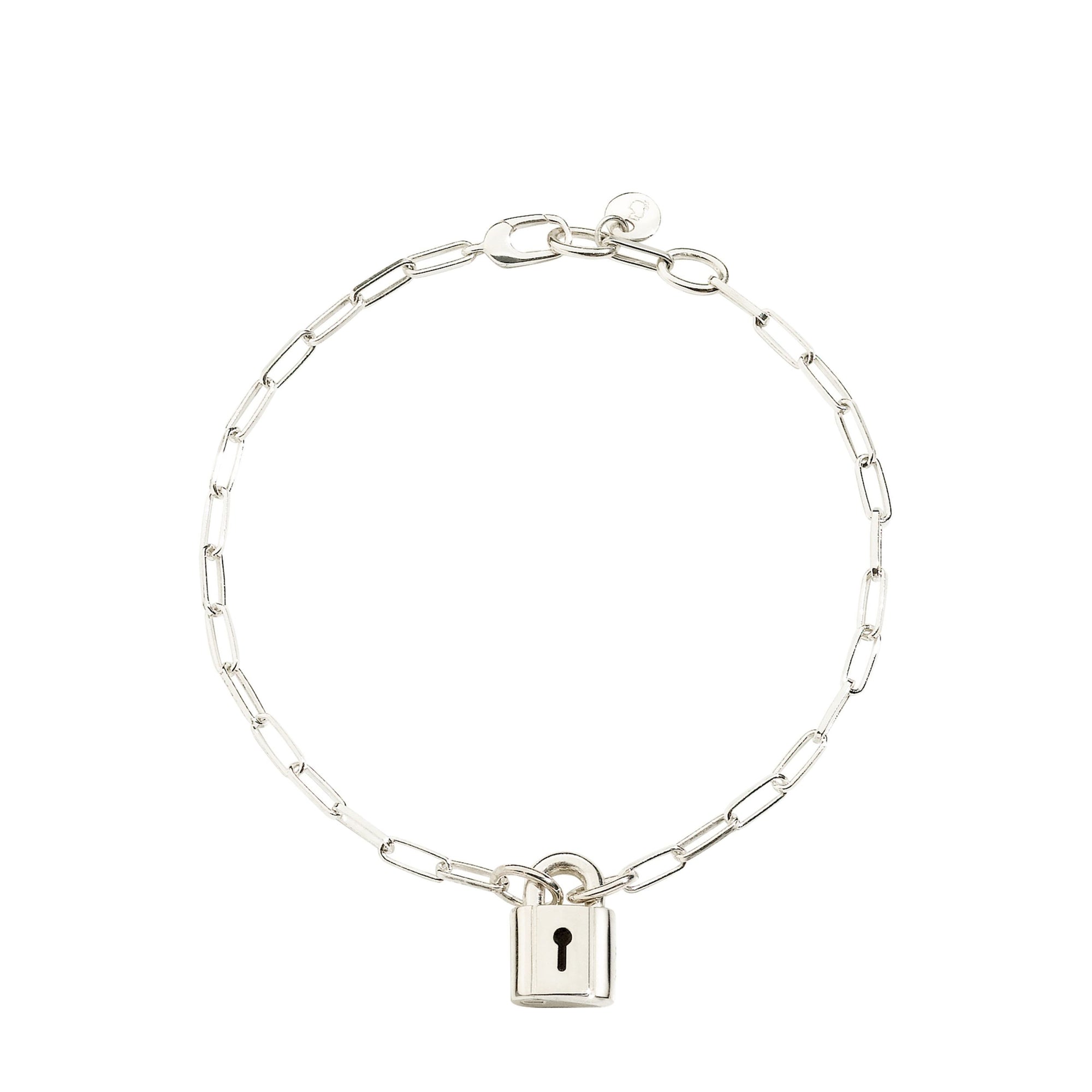 Lock silver Bracelet - Silver
