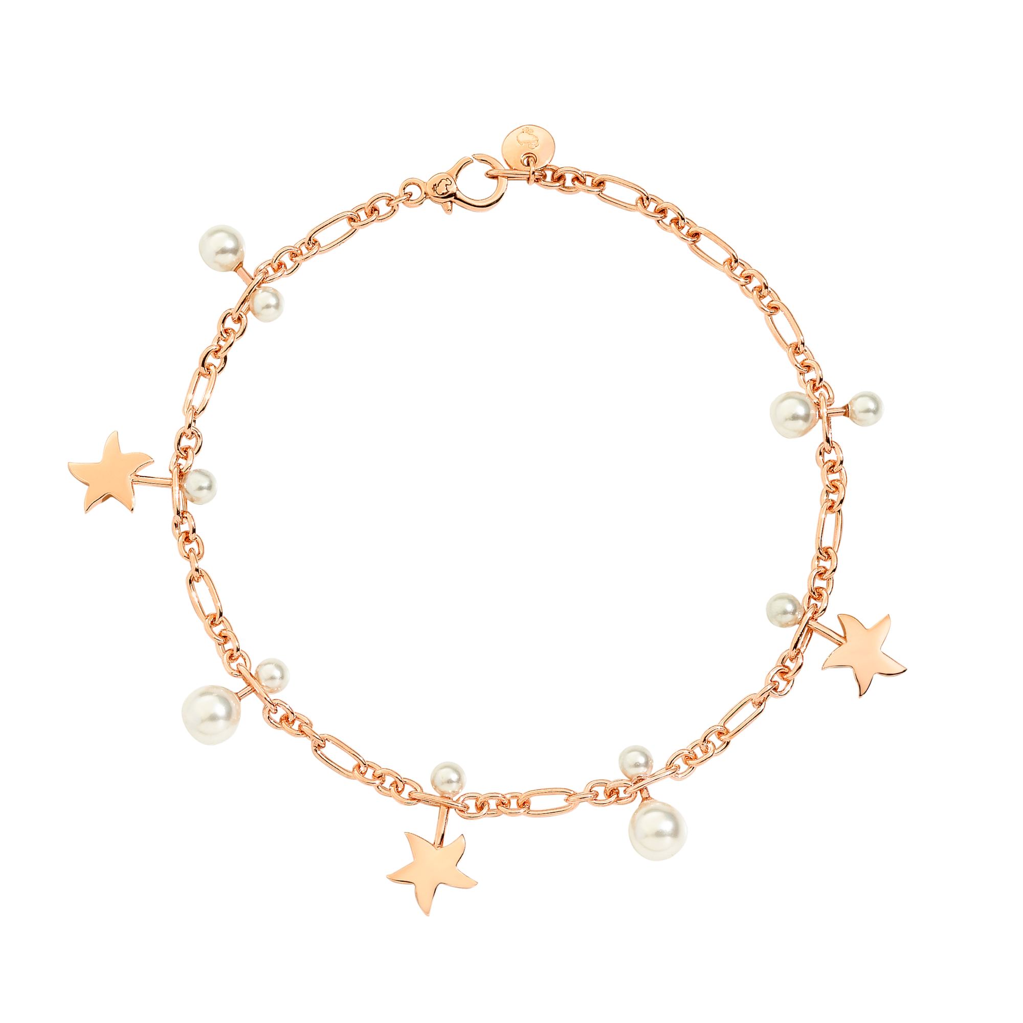 Stellina rose gold & crystal beads Bracelet - Rose Gold